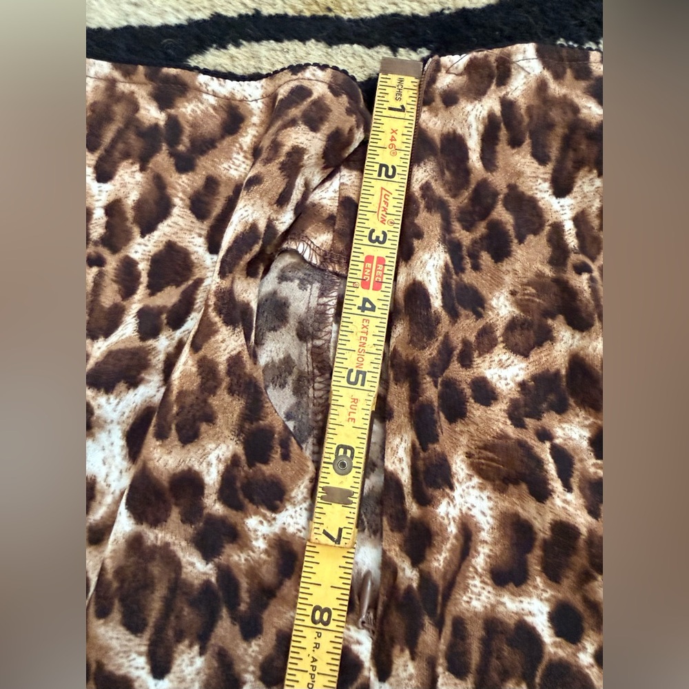 Et Clet Darling Leopard Skirt Size Small, Side Zip - Picture 7 of 9